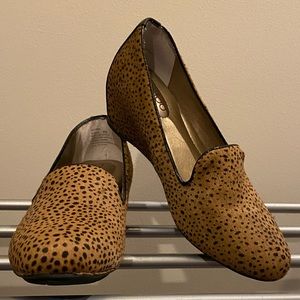 Leopard loafers - hidden wedge heel
